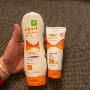 NWT Up & Up Target Brand Sunscreen Full Size SPF 50 Travel Size SPF 30 Reef Safe